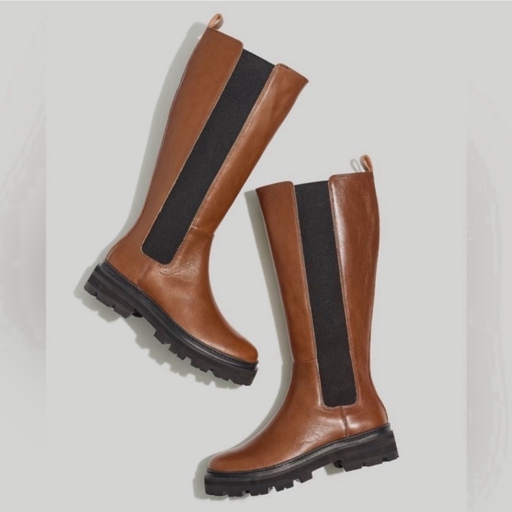 Madewell The Poppy Tall Lugsole Boots size 9.5